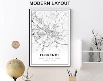 Impression de carte personnalisée | Art mural ville personnalisé | Cadeau de carte personnalisée | Impression du plan de la ville | Cadeau papa | Cadeau pour maison de vacances | Plan des rues minimaliste
