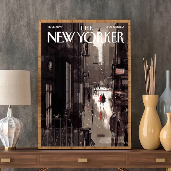 New Yorker Magazine Poster | INSTANT DOWNLOAD | Retro City Poster | New Yorker Vintage Print | Magazine Cover Art | Trendy Gallery Wall Art