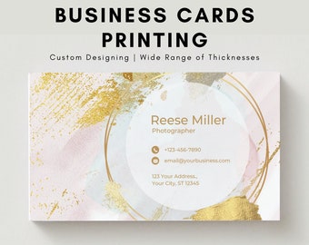 Premium Business Cards Printing Full color - Thick Paper - Single or Double Sided - Matte or Glossy -Visiting Cards