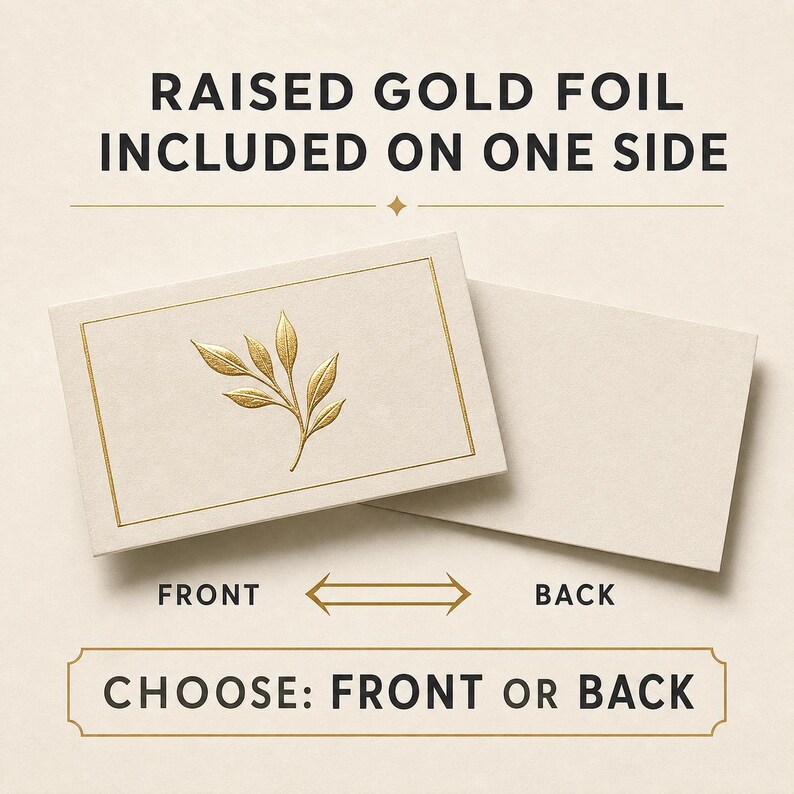 Raised Gold Foil Business Cards: Custom 16pt Soft-Touch Cardstock image 7