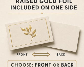 Gold Foil Business Cards: Choose Front or Back Foil on 16pt Soft-Touch Cardstock