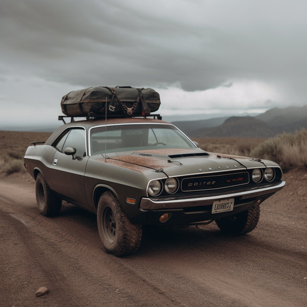 1970s Muscle Car art Lifted Car Rusty Car Car in the Desert Offroading digital download