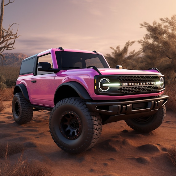 2022 Pink Ford Bronco Lifted, Digital Download, Bronco on a Beach, Lifted  Bronco, Wall Art, Custom Truck, Custom Bronco -  UK