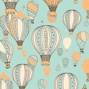 Balão de ar quente, padrão contínuo, azulejo, azul, branco e amarelo, PNG, PDF, cartão, papel de álbum de recortes digital, clip art,