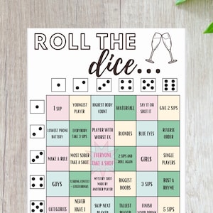 Roll the Dice - Printable Drinking Game