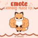 Animated Muscle Bunny Emote - Twitch, Youtube, Discord Emotes - Buff ...