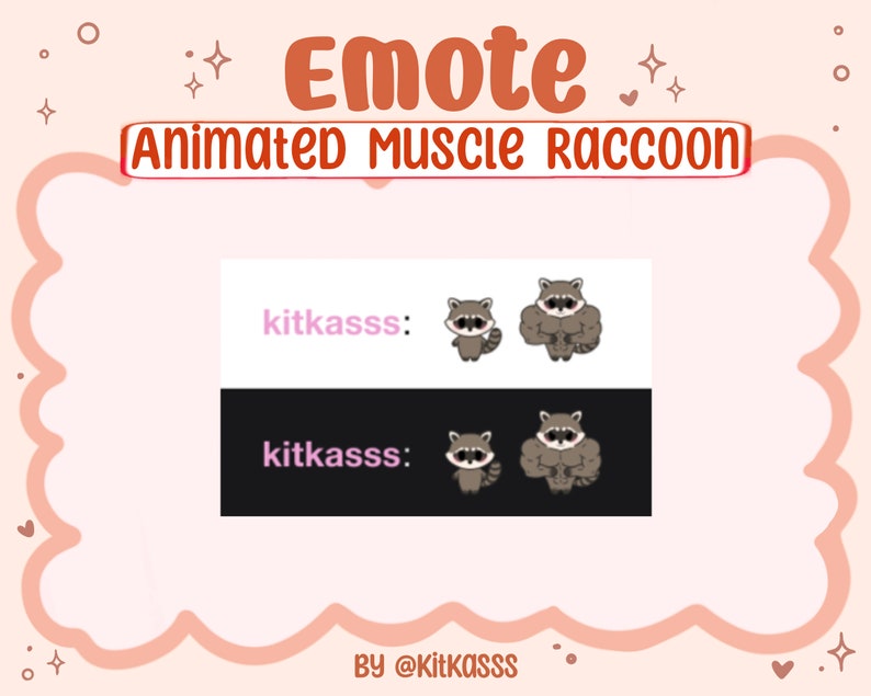 Cute Raccoon Emote - Animated Raccoon Emote - Buff Raccoon Emote ...