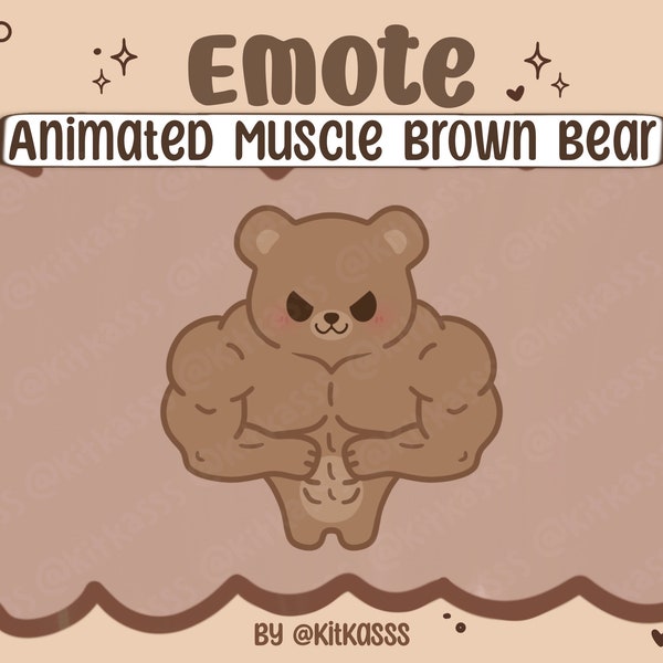 EXIGENT Kawaii Muscle Bear Plush - 30CM Buff Teddy Bear Stuffed Animal