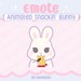 Animated Muscle Bunny Emote Twitch, Youtube, Discord Emotes Buff Bunny ...