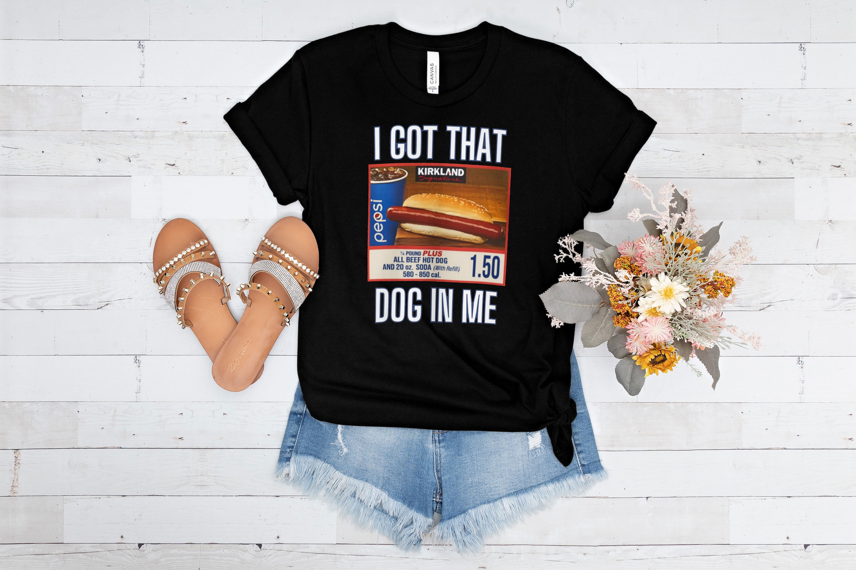 I Got That Dog in Me Shirt, Costco Hot Dog and Soda Combo With Quote