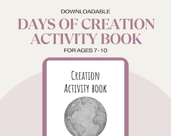 Days of Creation Activity Book | Digital Download and Printable | For ages 7-10