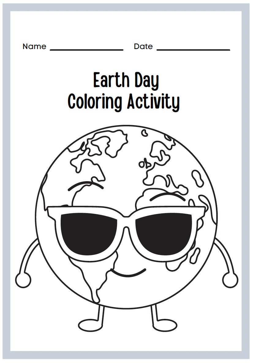 Earth Day Coloring Sheets - Etsy