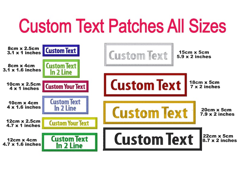 Embroidery Custom Name Text Patch Badge Iron on ( White) Iron on or ...