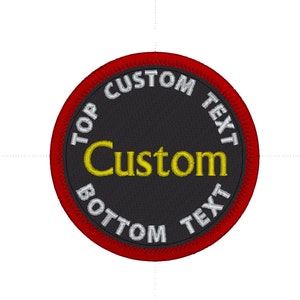 Custom Embroidery 8cm Runder Patch Biker Gestickte MC Badge Patches (Schwarz)