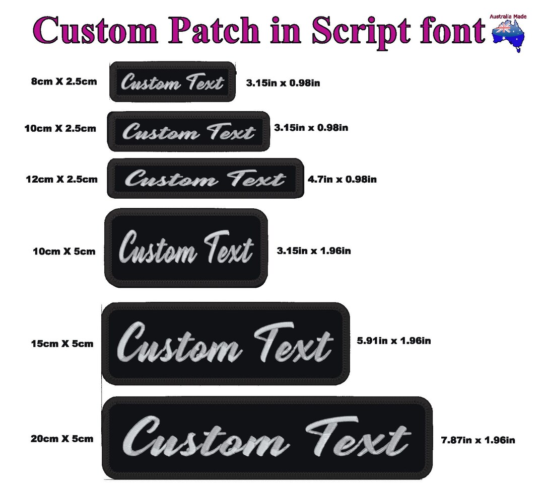1PC Custom Name Embroidery Patch Stripes Badge Iron on or Hook Loop 8X2 ...