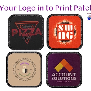 CUSTOM Logo IMAGES BADGE, Your Photo, printed patch, , The dye printing fabric patches Business Patch  (8cm square) ( 3.15" square )