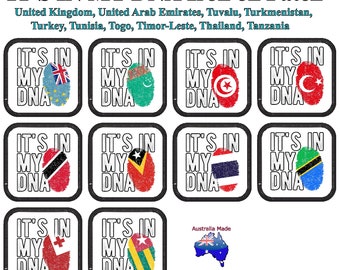 Está en mi ADN / Reino Unido, Emiratos Árabes Unidos, Tuvalu, Turkmenistán, Turquía, Túnez, Togo, Timor Oriental, Tailandia, Tanzania