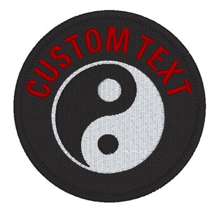 Toppa termoadesiva TaiChi ricamata personalizzata / Toppa sportiva / Toppa della squadra / Toppa con nome personalizzato / Regali presenti / misura 8 cm rotondo da cucire
