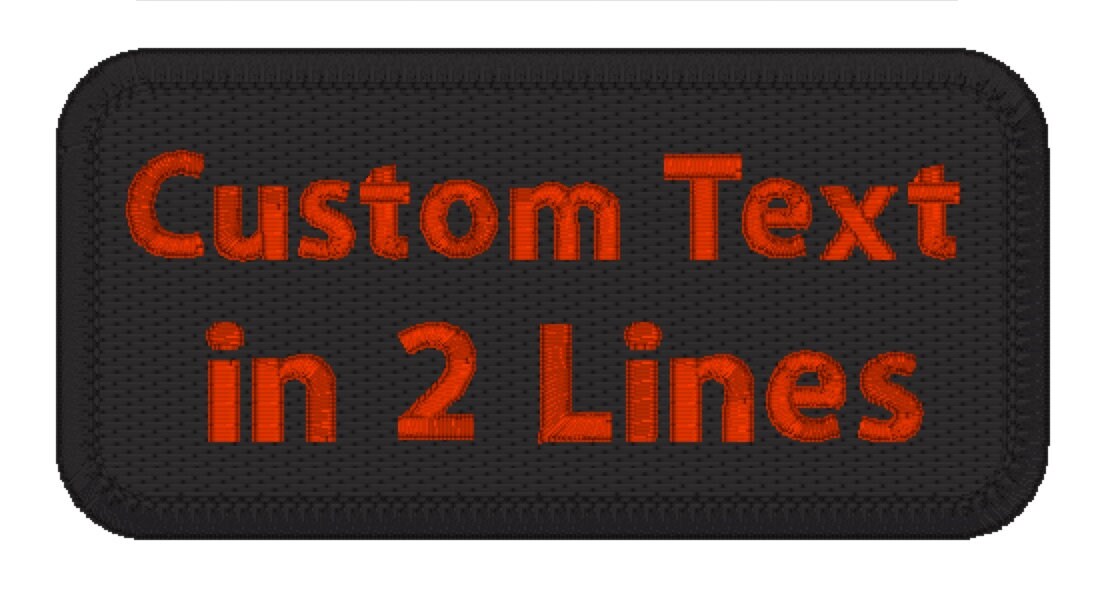 Custom Embroidered 2 LINES Badge |biker, Name Tag | PATCH Iron on or ...