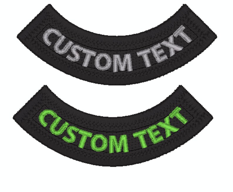 Embroidery Custom Name Text Patch in Shield 10 Shape Iron on or Sew on ...