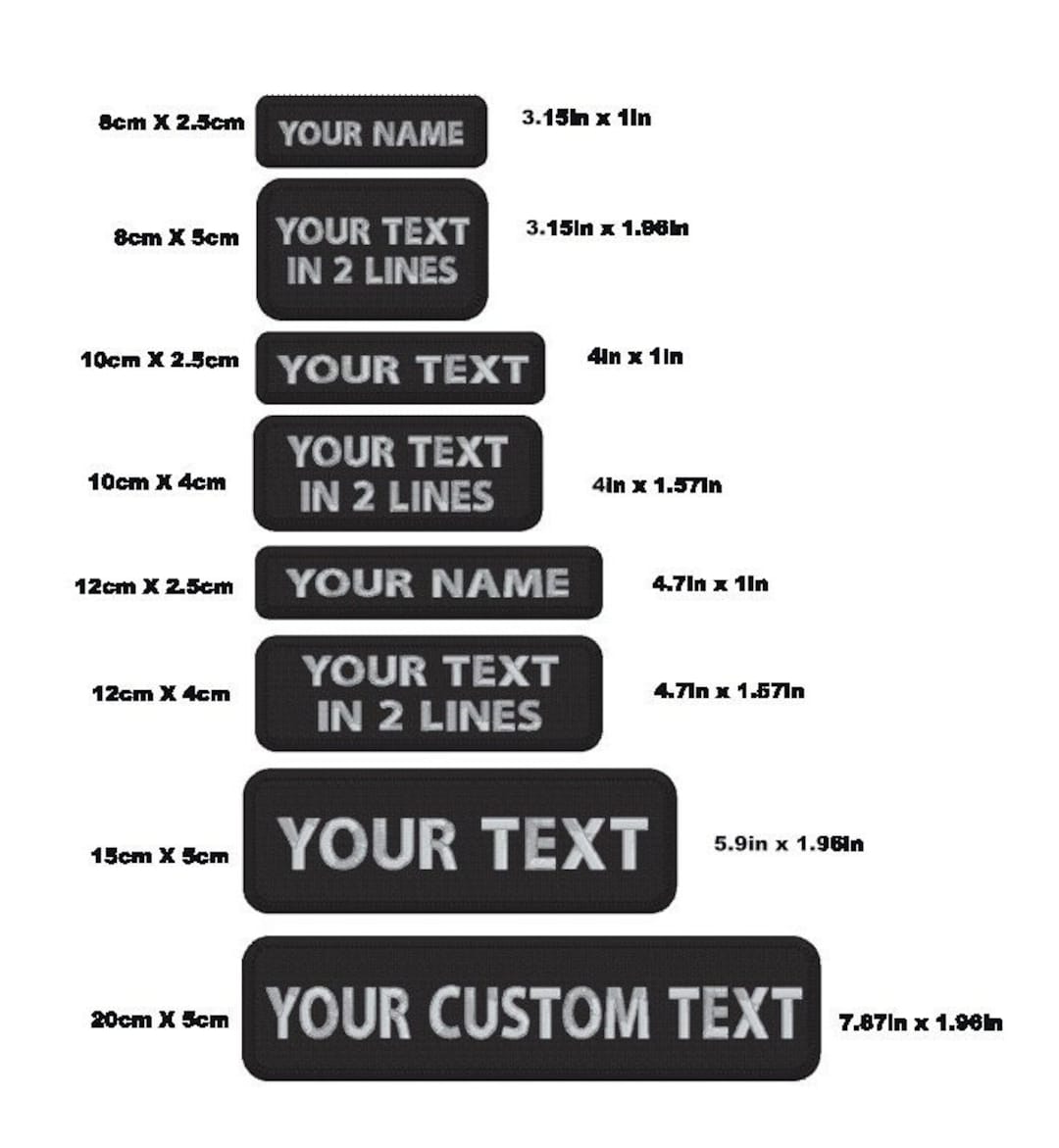 1PC Custom Name Embroidery Patch Stripes Badge Iron on or Hook Loop ...