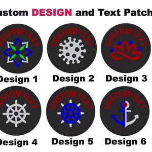 Custom Embroidered DESIGN with your Custom Text iron on Patch| Sport Patch | Team Patch |Custom Name Patch | Gifts Present |size 9cm round