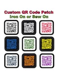Custom QR code  Print patches, iron \/ sew on patches, instagram, websites, Kpop MV, appliqu\u00e9, personalised QR code, sew on patches, product logo