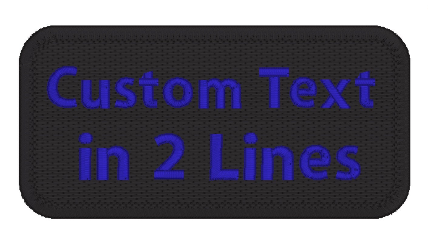 Custom Embroidered 2 LINES Badge |biker, Name Tag | PATCH Iron on or ...