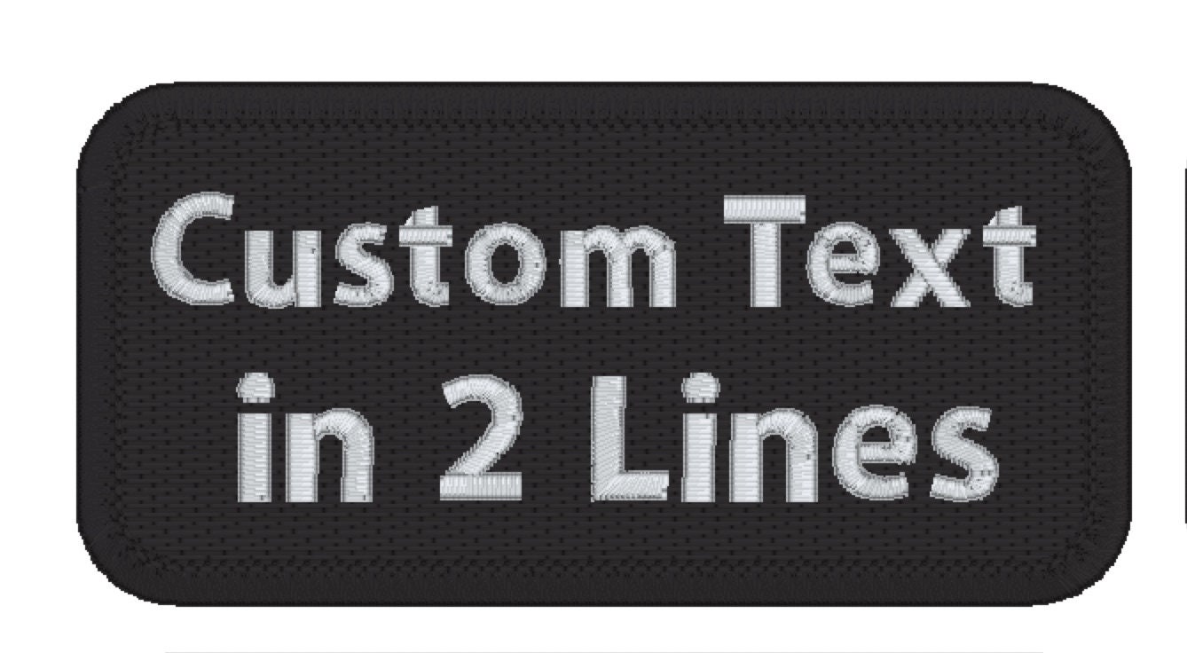 Custom Embroidered 2 LINES Badge |biker, Name Tag | PATCH Iron on or ...