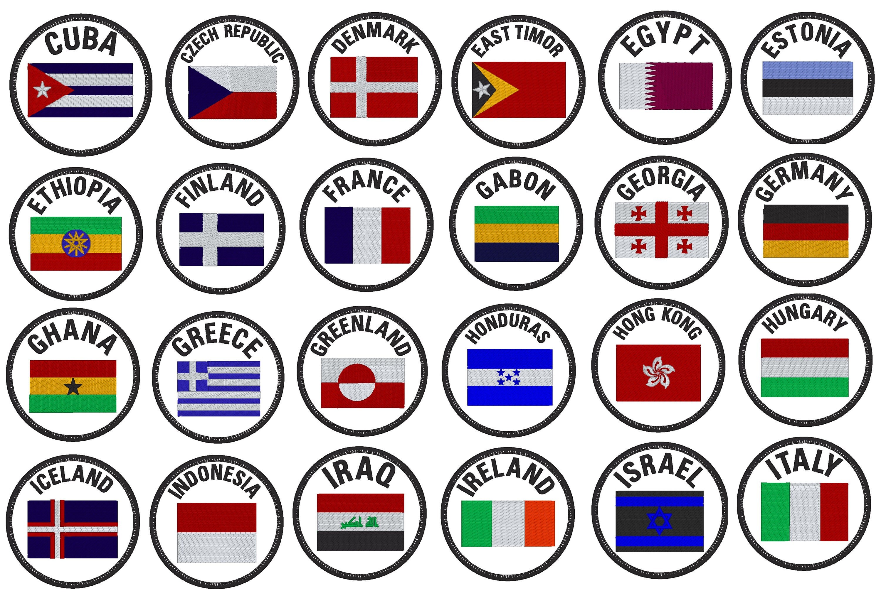 thumbnail image 2 of Universal Flag Embroidered Patch - 2 X 3 Inch, Sew / Iron On, Any Nation (CuSmileShop) 2 of 6