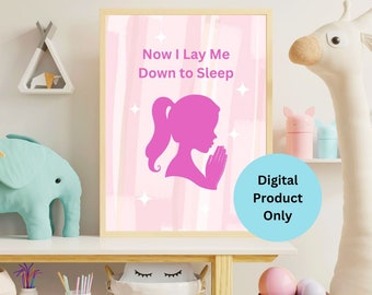 Téléchargement numérique maintenant I Lay Me Down to Sleep Poster Wall Art, Christian Poster Wall Art, Printable Wall Art, Religious Print for Kids Room