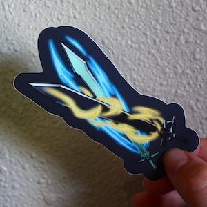 Sword Art Anime Sticker, Anime Gift Idea, Waterbottle Sticker, Laptop Sticker, Vinyl Sticker, Waterproof, Gift for Anime Lover, Anime Gift