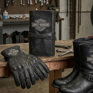 Detailed motorcycle embroidery pattern suitable for leather jacket backs.