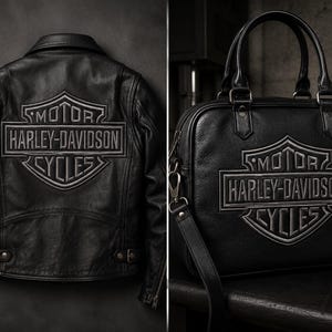Machine embroidery design for motorcycle enthusiasts and biker clothing.