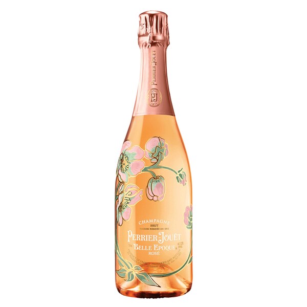 1,5 litre Perrier Jouet Belle Epoque Rose Magnum Bouteilles de champagne peintes à la main Luxe rare présentoir décoratif 1,5 L 1500 ml (Bouteille vide)