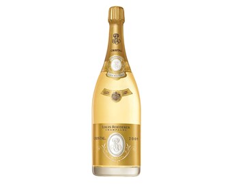 Bouteille de champagne en cristal Louis Roederer 2009 vintage cristal de luxe rare présentoir décoratif 0,75 litre (bouteille vide)