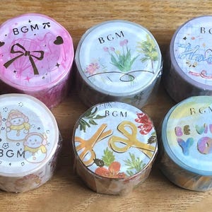 BGM Washi Tape 20 mm | Various Styles Masking Tape | 5 m length