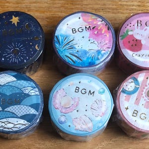 BGM Washi Tape 15 mm | Various Styles Masking Tape | 5 m length