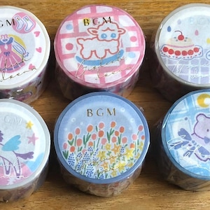 BGM Washi Tape 20 mm | Various Style Masking Tape | 5 m length
