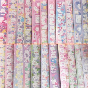 2 Kawaii Sticker Sheet Grab Bag (Cute Deco Stickers) (Shiny,Glitter) (Mystery,Random,Journal,Decoration) (Bears,Rabbits,Dogs,Flowers,Cats)