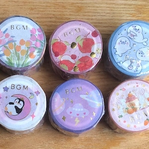 BGM Washi Tape 20 mm | Various Styles Masking Tape | 5 m length