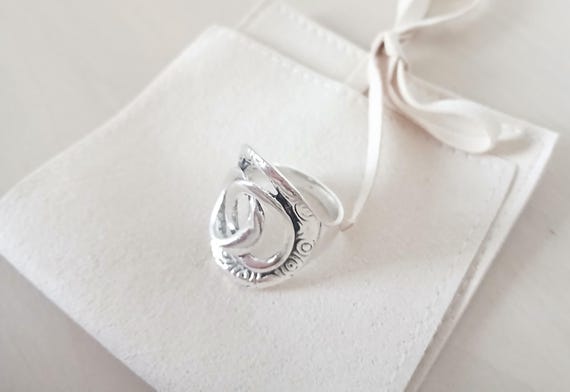 Silver Interlocking Loop Ring – Abstract Infinity… - image 3