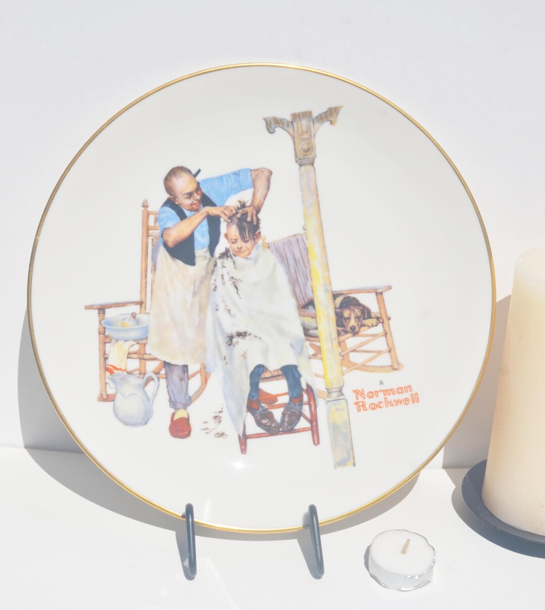 ノーマン・ロックウェル作「Shear Agony」限定版コレクションプレート