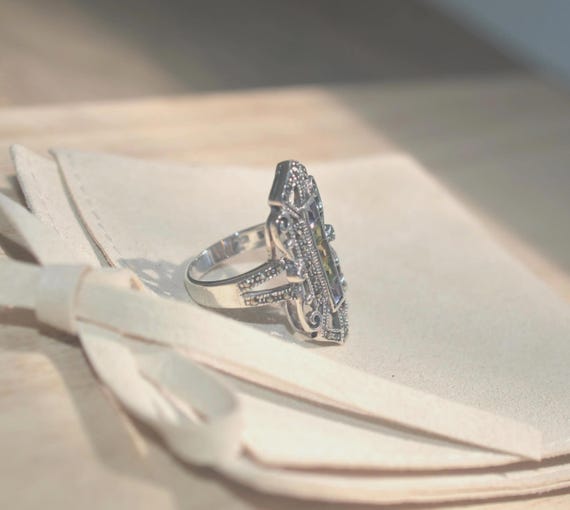 Stylish Multicolor Stone Accent Silver Ring - image 7