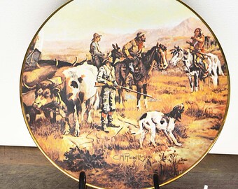 Charles M. Russell &quot;A Doubtful Visitor&quot; Collection Plate