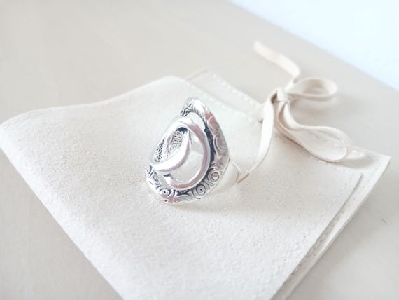 Silver Interlocking Loop Ring – Abstract Infinity… - image 5