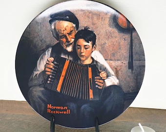 アート・デザイン・音楽 Rockwell on Rockwell Norman Rockwell the Music Maker Collectors Plate - Knowles 1981 - Etsy