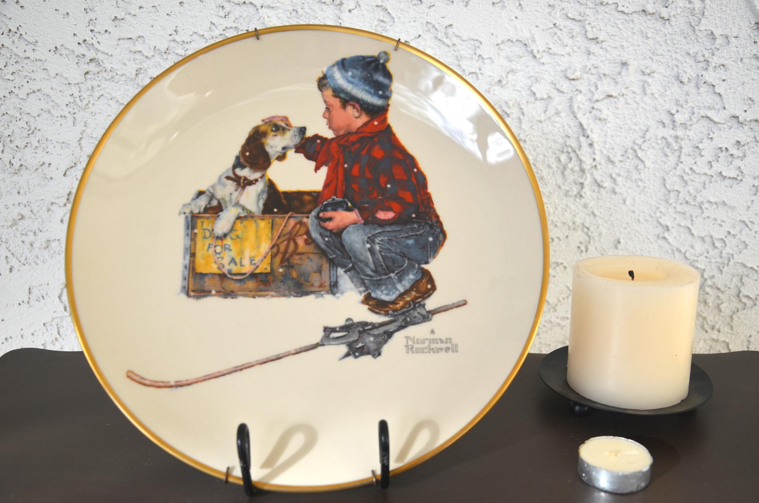 Norman Rockwell "A Boy Meets His Dog" Collection Plate 1971