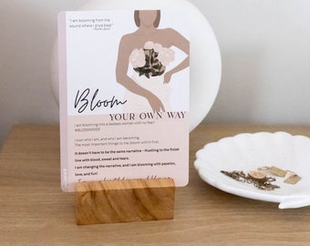 Rectangle Natural Wooden Card Stand | Wood Slice | Menu Card Holder | Business Card Holder | Photo Stand, Affirmation Stand, Note Stand