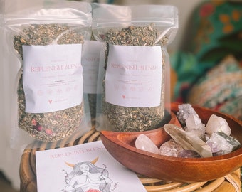 Replenish Yoni & Womb Steam Organic Herbal and Floral Blend Strengthen | Restore | Support Womb awakening cycle syncing Divine feminine